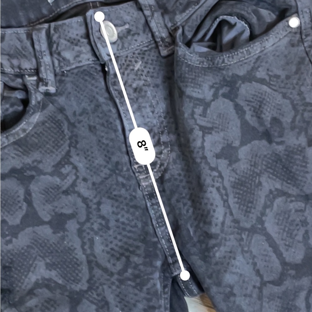 Zara mid rise black snake print skinny jeans - Picture 6 of 6